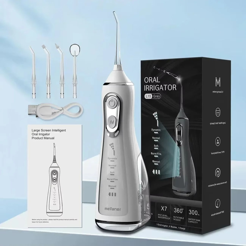 Portable Intelligent Water Flosser Electric Oral Irrigator 5Speed Adjustable Waterproof Teeth Clea 8