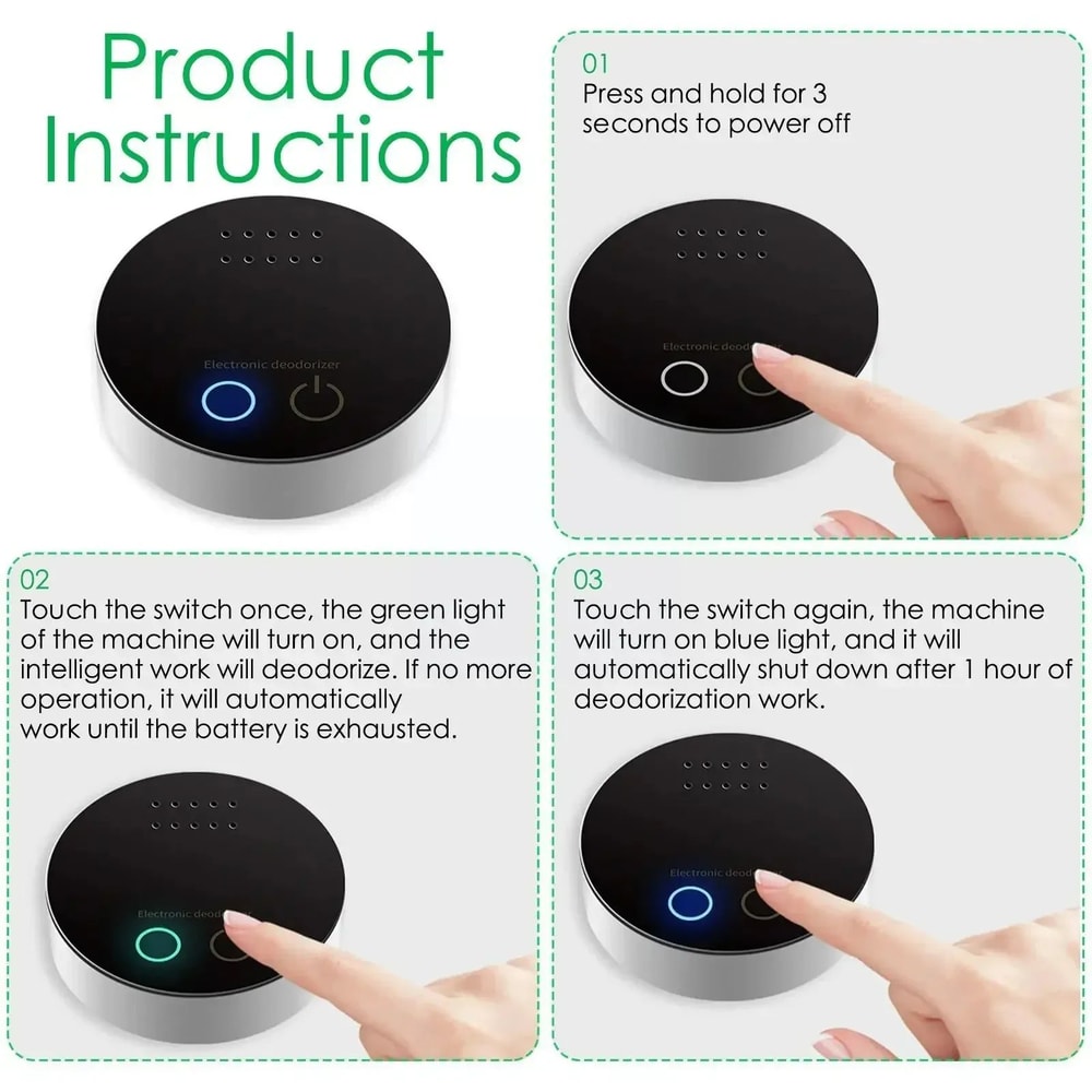 Mini BatteryPowered Ozone Air Purifier For Car Bedroom Portable Odor Eliminator Multipurpose Air 5