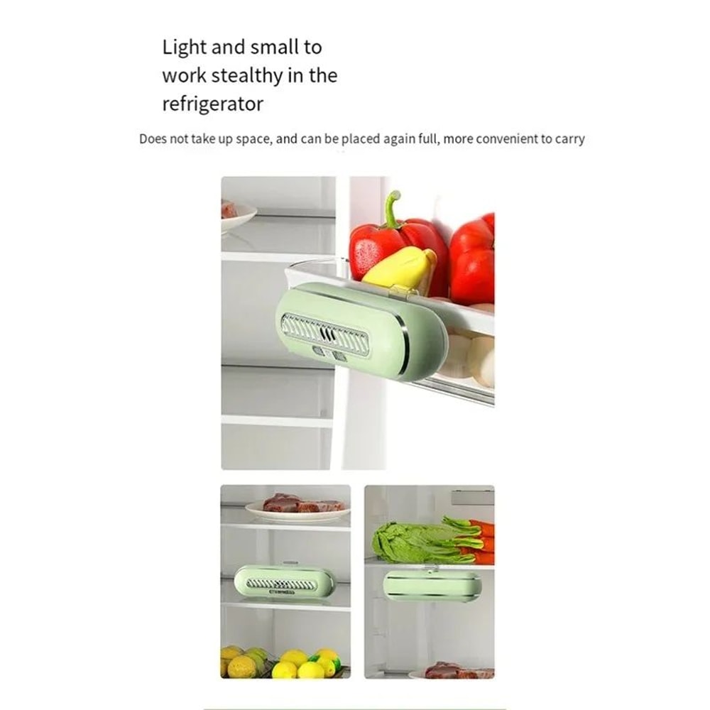 Rechargeable Refrigerator Odor Eliminator Air Purifier HighPower Fridge Deodorizer With Smart Indi 4