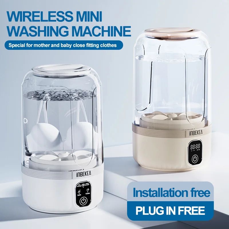 16 Qt Mini Portable Washing Machine Waterproof Wireless Compact Laundry Tool With 7000mAh Recharge 1