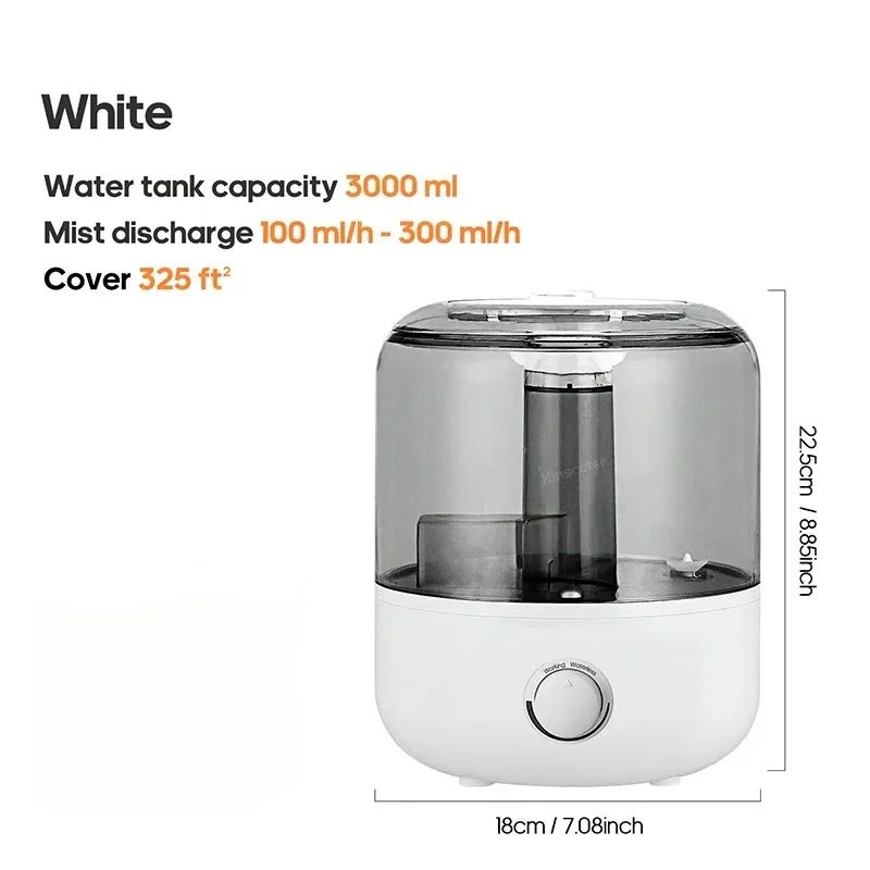 Household Air Humidifier 3L Large Capacity Portable Mute Aroma Diffuser With Remote Timer Control 6