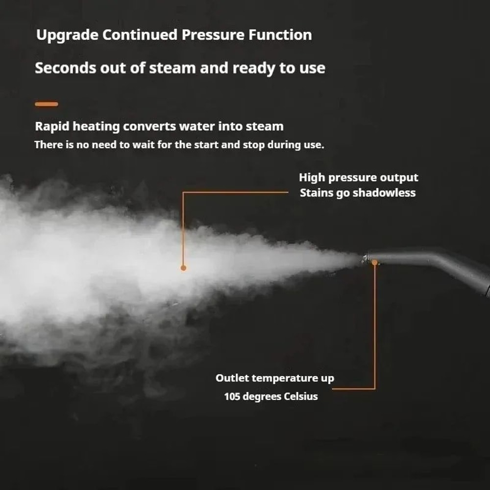 2500W HighPower Handheld Steam Cleaner Portable HighTemperature Grease Oil Dirt Remover For Kitch 2