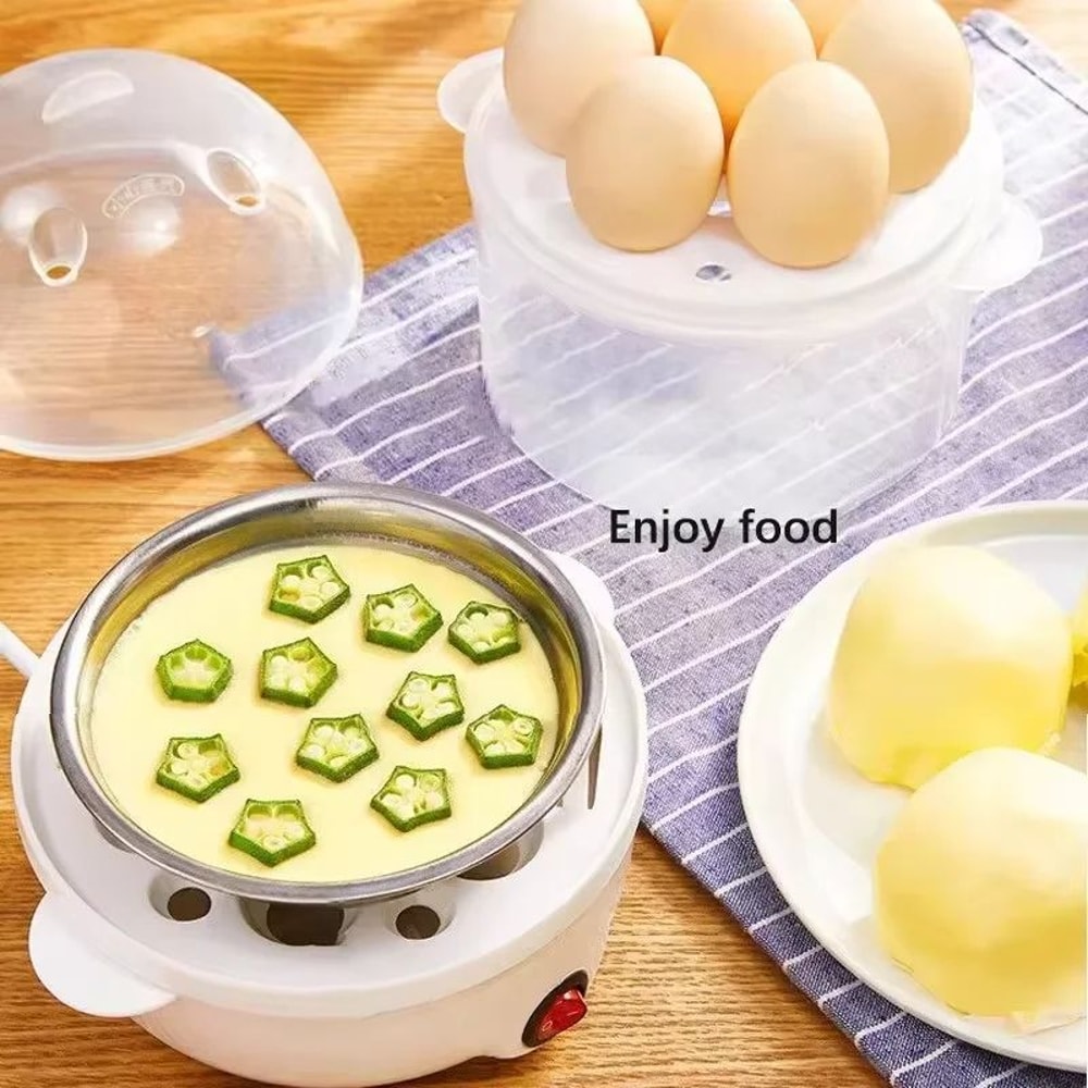 Multifunctional Electric Egg Cooker Automatic 7Egg Mini Egg Boiler For Quick Easy Breakfasts 5