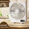 Portable Desktop Air Circulating Fan Rechargeable Mute Table Fan With Power Display 5Speed Adjust 1