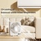 Portable Desktop Air Circulating Fan Rechargeable Mute Table Fan With Power Display 5Speed Adjust 3