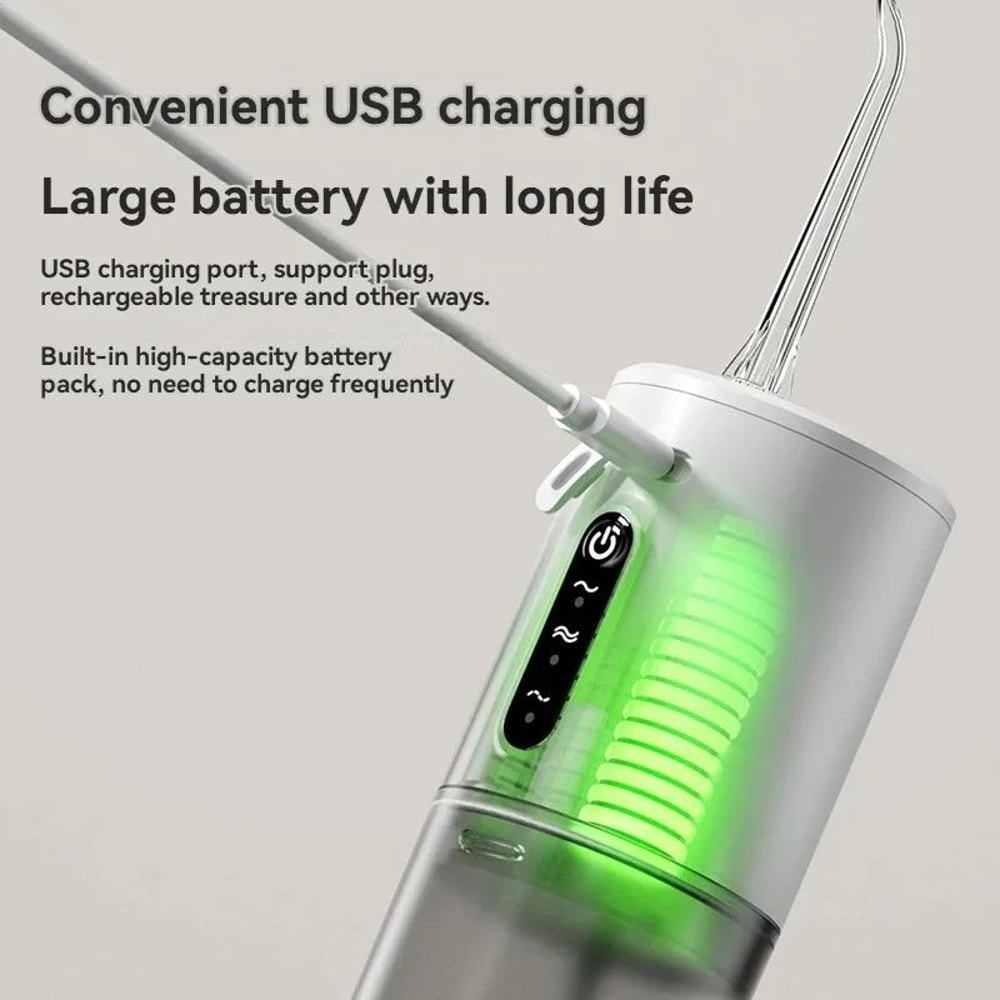 Portable Intelligent Water Flosser USB Rechargeable Waterproof Oral Irrigator For Personalized Den 5