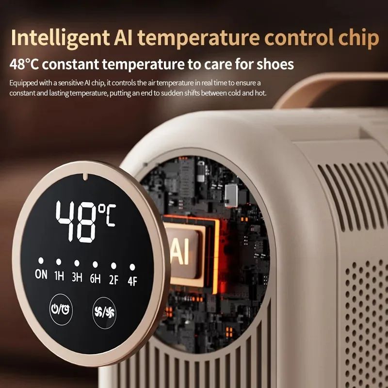 4Arms Foldable Shoe Dryer Electric Shoe Dehumidifier Boots Warmer With Timer Control 4