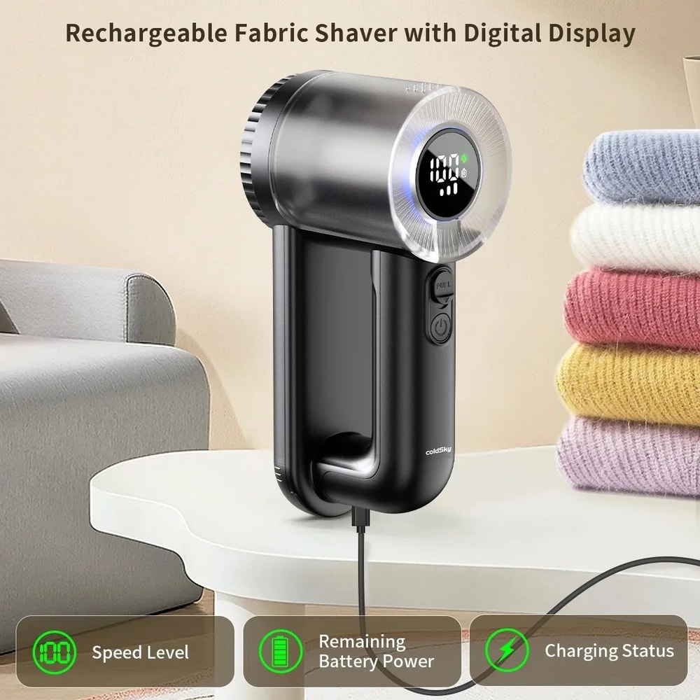 ColdSky Electric Lint Remover Fabric Shaver Rechargeable Hair Ball Trimmer Fuzz Pellet Remover Fo