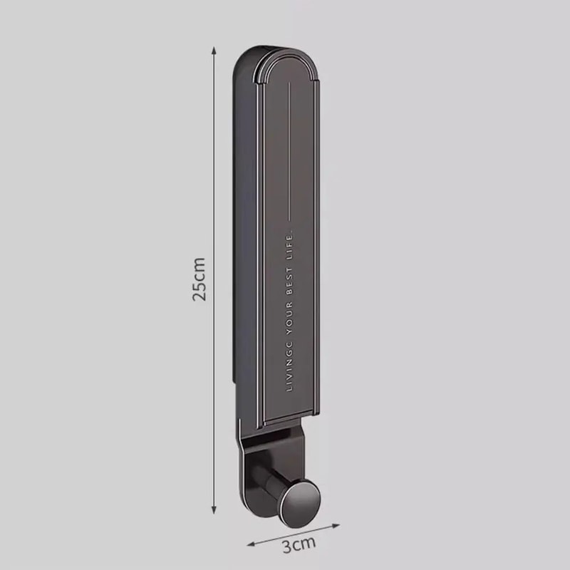 Aluminum Folding Clothes Hanger WallMounted NoDrill Retractable SpaceSaving Clothes Drying Rack 5