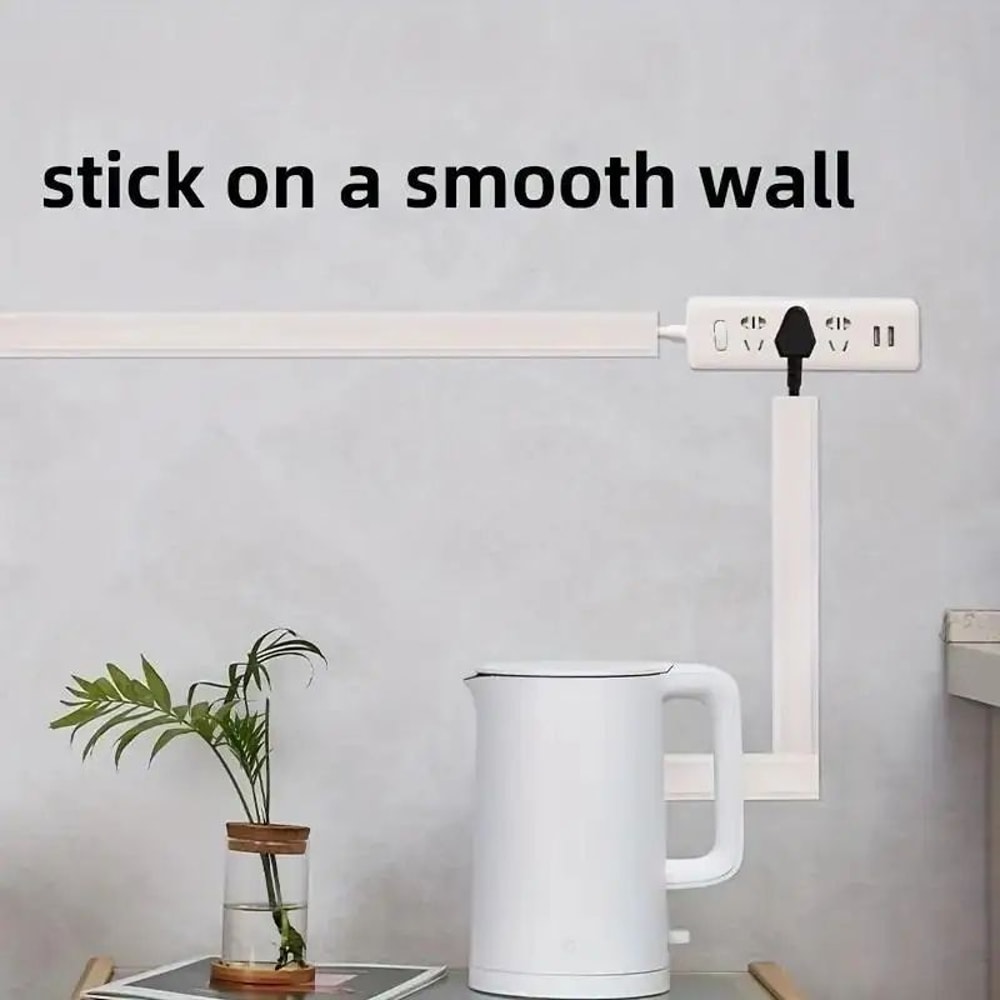 Paintable Cable Hider Wall Raceway Wire Cord Cover TV Cable Concealer For Clean Wall Cable Manage 4