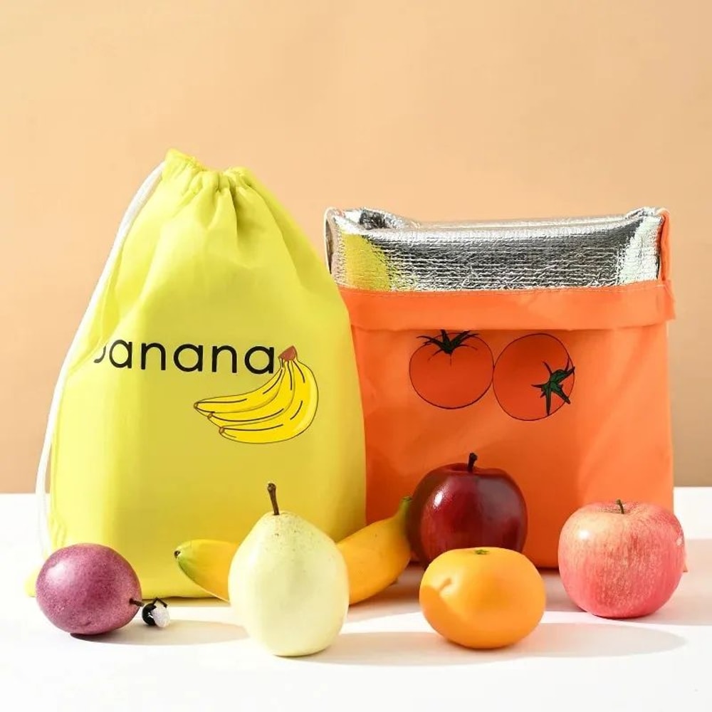 Insulated FreshKeeper Drawstring Bag Reusable Vegetable Fruit Storage Organizer For Bananas Lettu 2