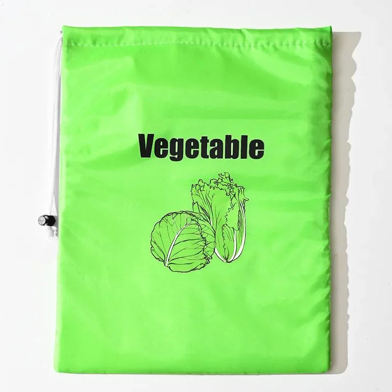 Insulated FreshKeeper Drawstring Bag Reusable Vegetable Fruit Storage Organizer For Bananas Lettu 9