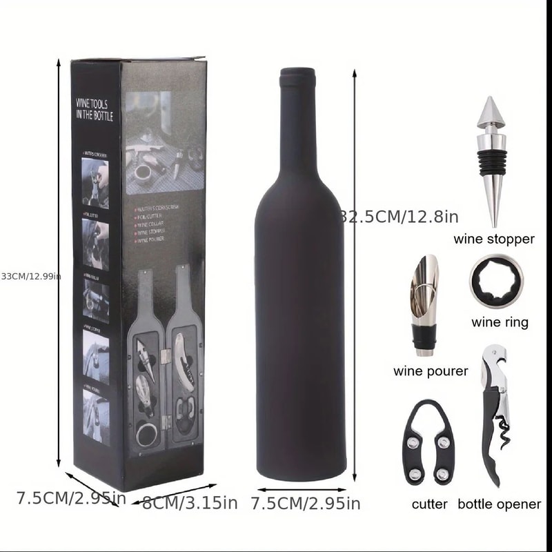 Premium Wine Tool Kit 5Piece Corkscrew Accessories Set For Home Bars Travel Gifting 2