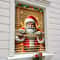 Santa Claus Christmas Window Cover 2D Indoor Outdoor Holiday Photo Backdrop Polyester Decoration 0