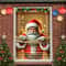 Santa Claus Christmas Window Cover 2D Indoor Outdoor Holiday Photo Backdrop Polyester Decoration 2