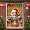 Santa Claus Christmas Window Cover 2D Indoor Outdoor Holiday Photo Backdrop Polyester Decoration 2