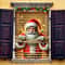 Santa Claus Christmas Window Cover 2D Indoor Outdoor Holiday Photo Backdrop Polyester Decoration 3