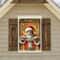Santa Claus Christmas Window Cover 2D Indoor Outdoor Holiday Photo Backdrop Polyester Decoration 4