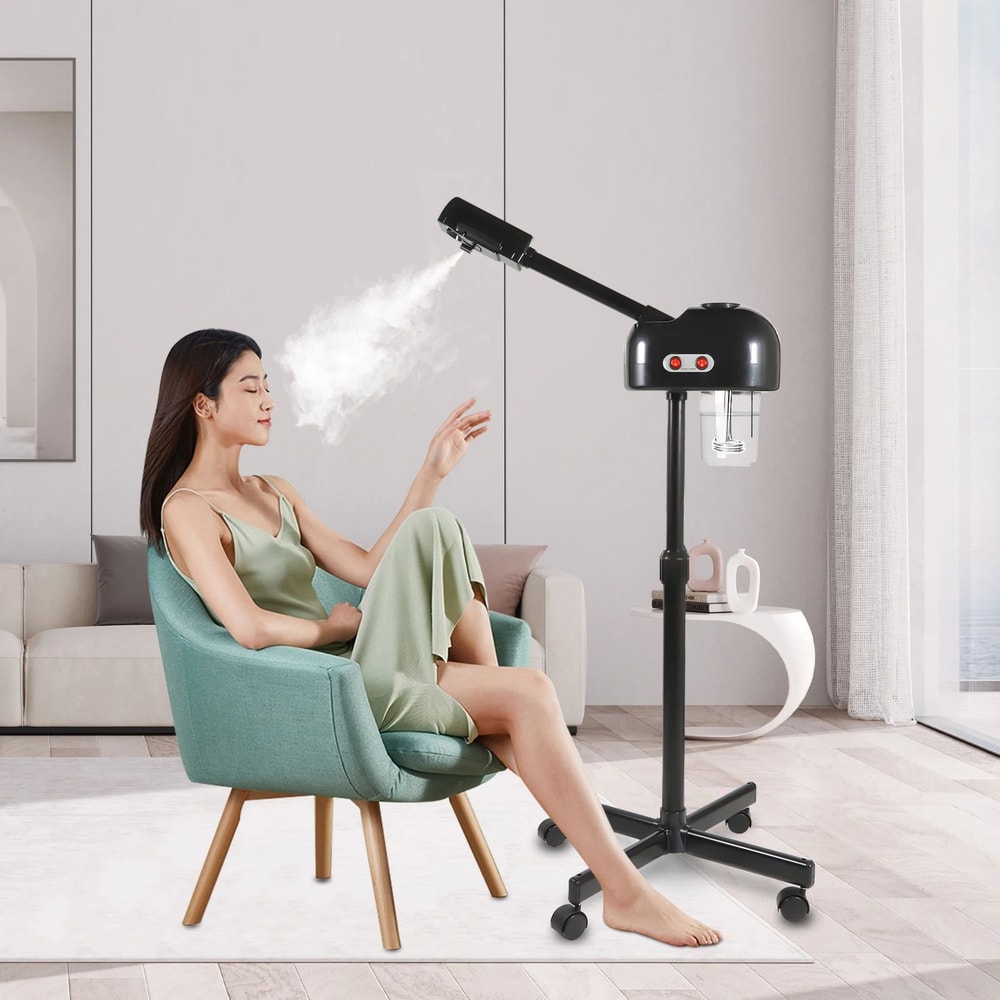 Professional Ozone Facial Steamer Height Adjustable 360 Rotating Hot Mist Salon Spa Steaming Mach 2