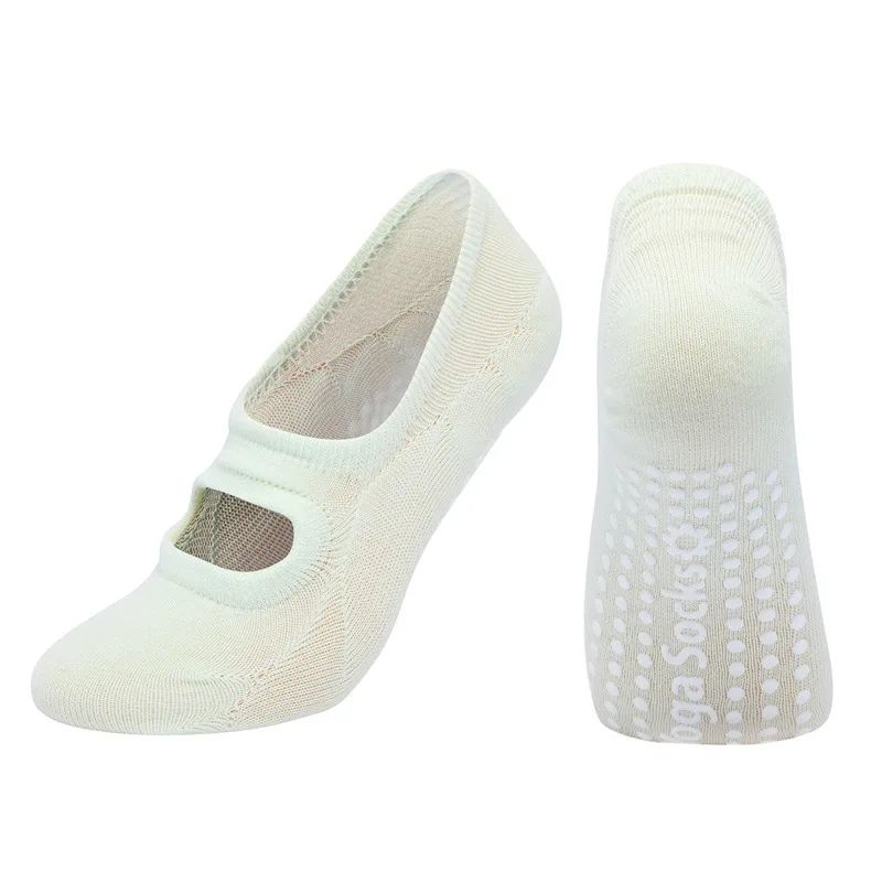 Womens Silicone AntiSlip Backless Yoga Socks US 5105 NonSlip Pilates Ballet Fitness Grip Socks 18