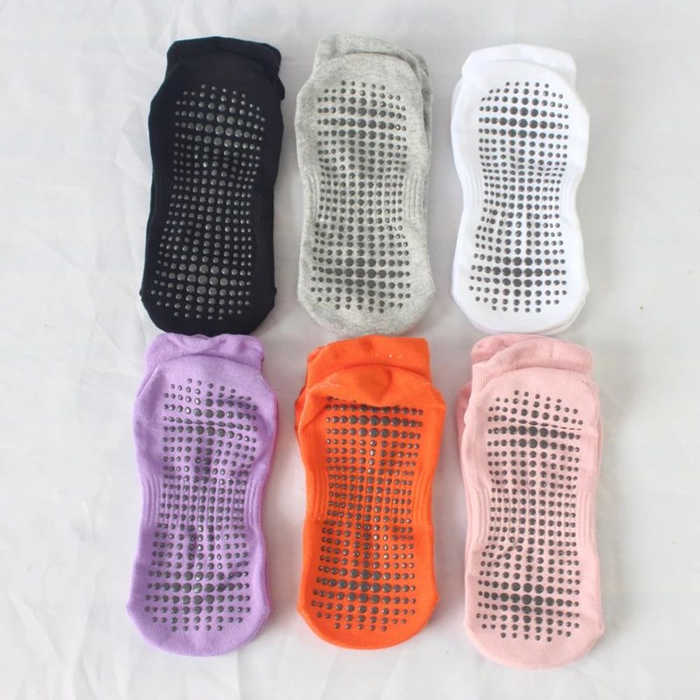 5 Pairs Womens NonSlip Yoga Socks Cotton Breathable LowCut Pilates Dance Grip Socks 5