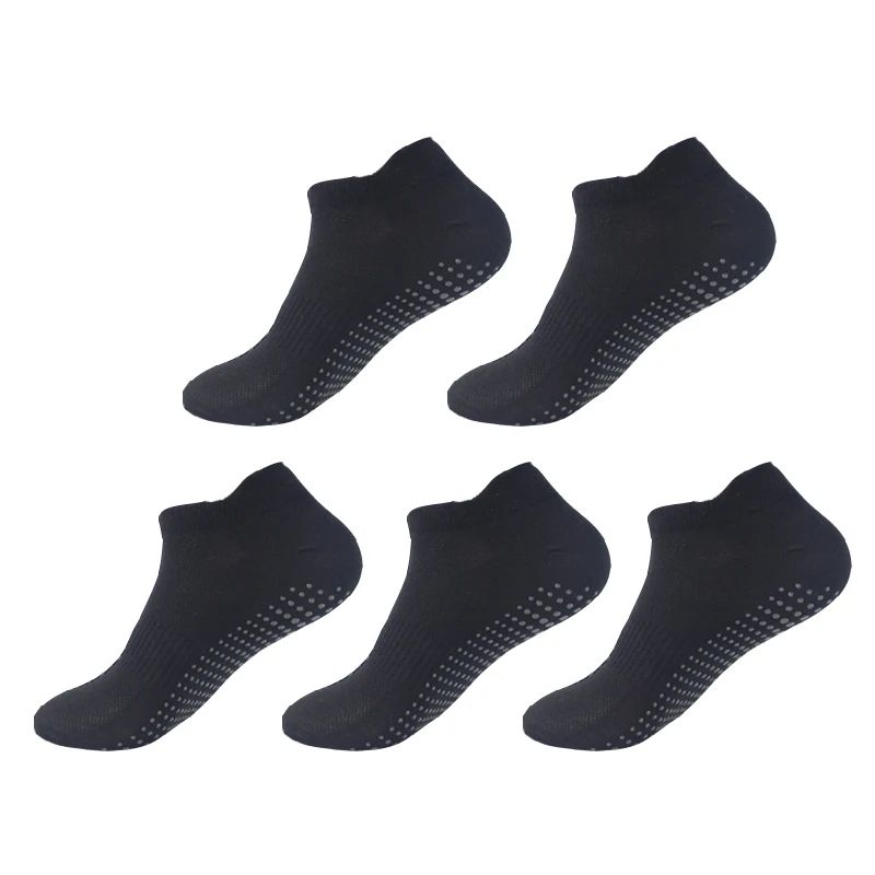 5 Pairs Womens NonSlip Yoga Socks Cotton Breathable LowCut Pilates Dance Grip Socks 6