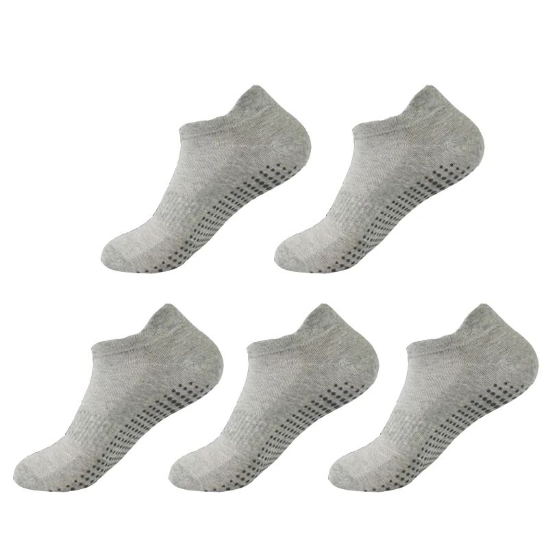 5 Pairs Womens NonSlip Yoga Socks Cotton Breathable LowCut Pilates Dance Grip Socks 7