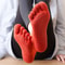 Womens Cotton FiveToe NonSlip Yoga Socks Breathable QuickDry Pilates Dance Fitness Grip Socks 4