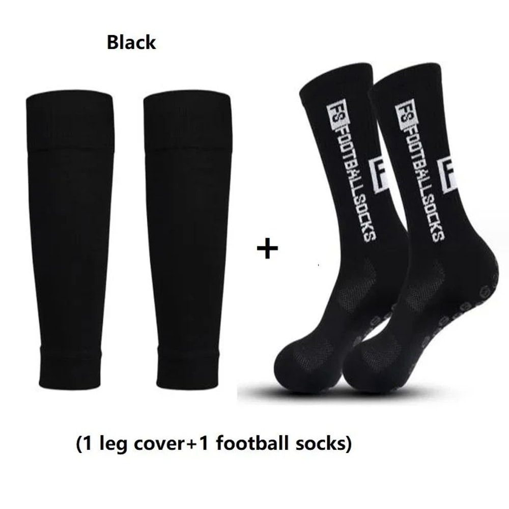 FS AntiSlip Football Socks Set HighQuality Soccer Grip Socks With Nylon Leg Cover Unisex US 612 6