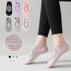 professional backless non-slip yoga socks – silicone grip breathable pilates fitness socks for women