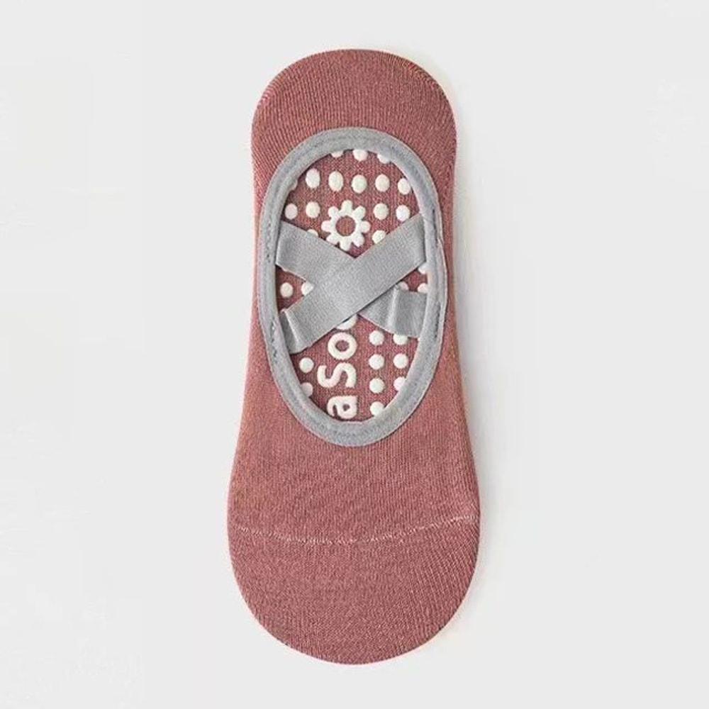 Womens Terry Cotton NonSlip Yoga Socks Breathable Bandage Pilates Ballet Grip Fitness Socks 13