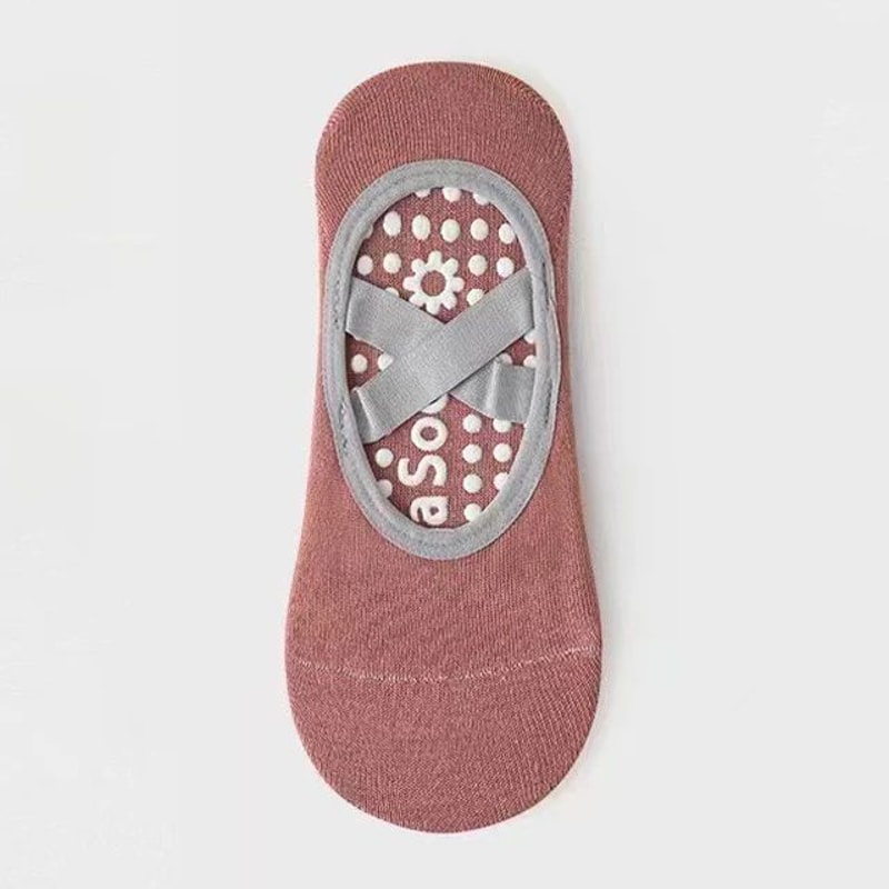 Womens Terry Cotton NonSlip Yoga Socks Breathable Bandage Pilates Ballet Grip Fitness Socks 13