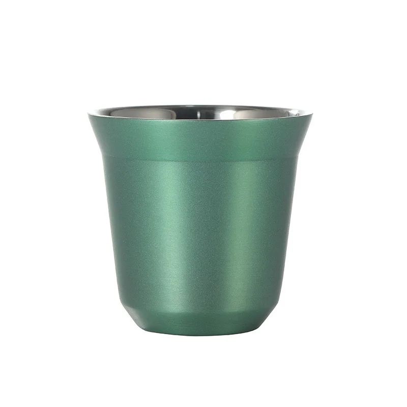 Stainless Steel DoubleWall Espresso Cup Insulated Capsule Coffee Tumbler LeakProof Mini Travel Mug 7
