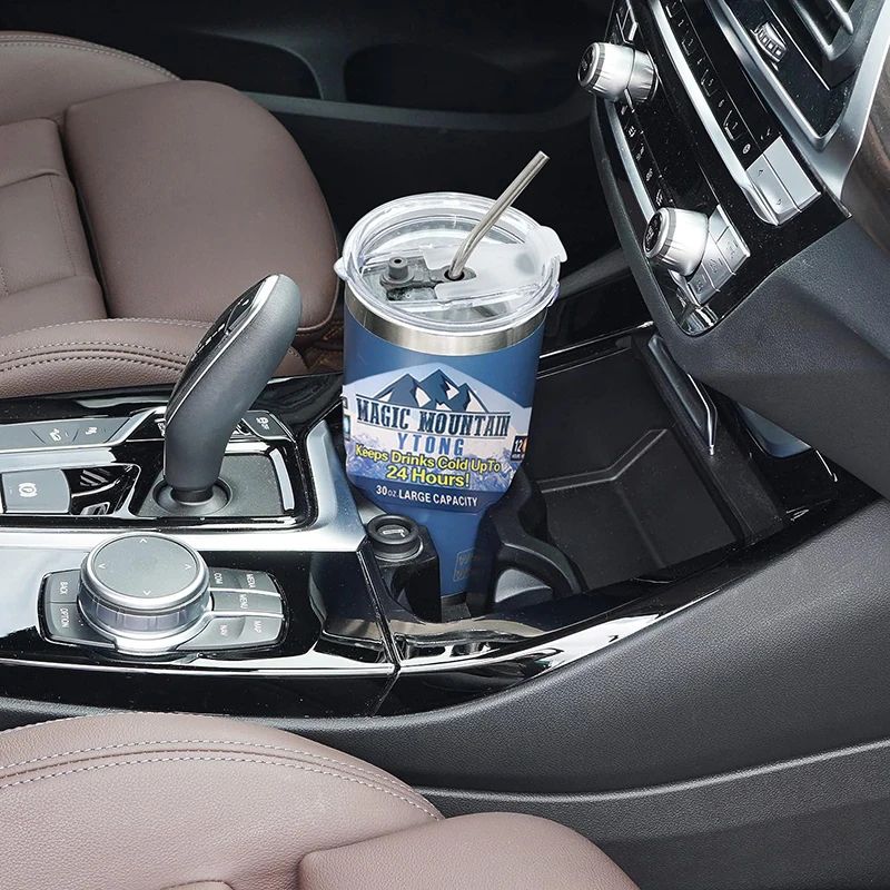 Magic Stainless Steel Freeze Tumbler Vacuum Insulated Ice Coffee Thermos Cup With Straw For Travel 1