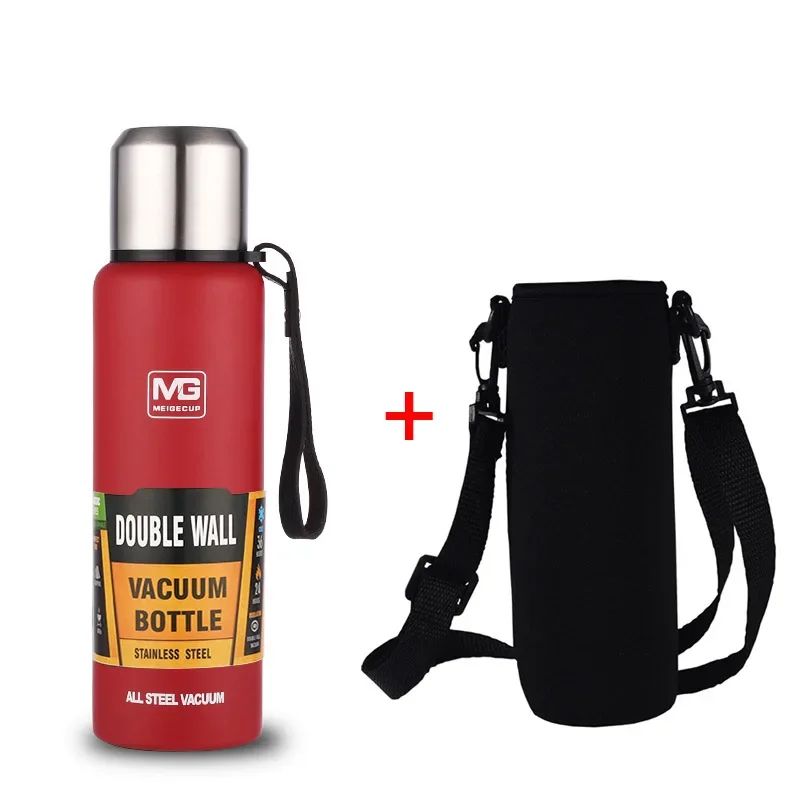 Large Capacity 304 Stainless Steel Thermos Bottle Vacuum Insulated Tumbler With Carry Rope For Hot 13