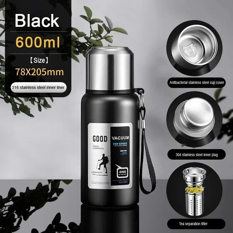 Large Capacity Stainless Steel Insulated Thermos Tumbler Vacuum Thermal Travel Mug For Hot Cold D 6