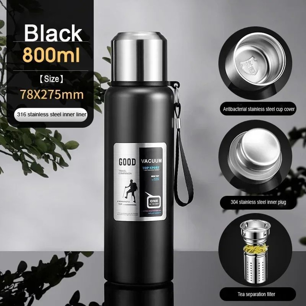 Large Capacity Stainless Steel Insulated Thermos Tumbler Vacuum Thermal Travel Mug For Hot Cold D 7