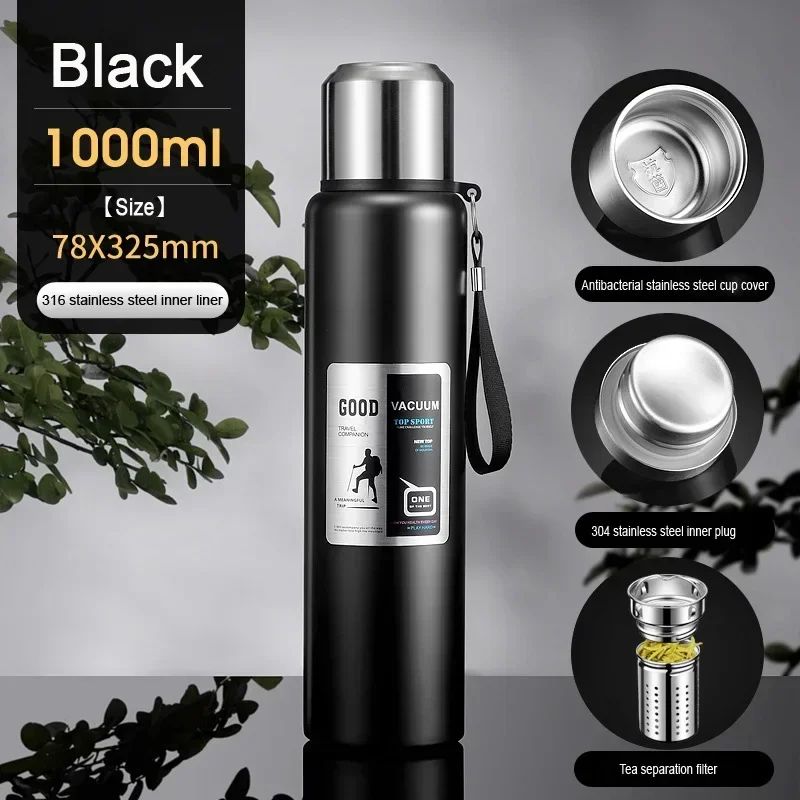 Large Capacity Stainless Steel Insulated Thermos Tumbler Vacuum Thermal Travel Mug For Hot Cold D 8