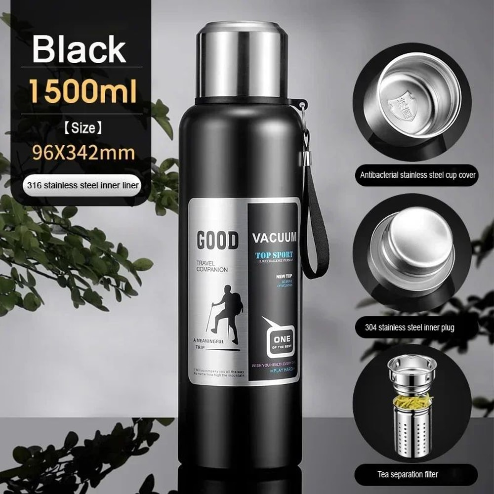 Large Capacity Stainless Steel Insulated Thermos Tumbler Vacuum Thermal Travel Mug For Hot Cold D 9