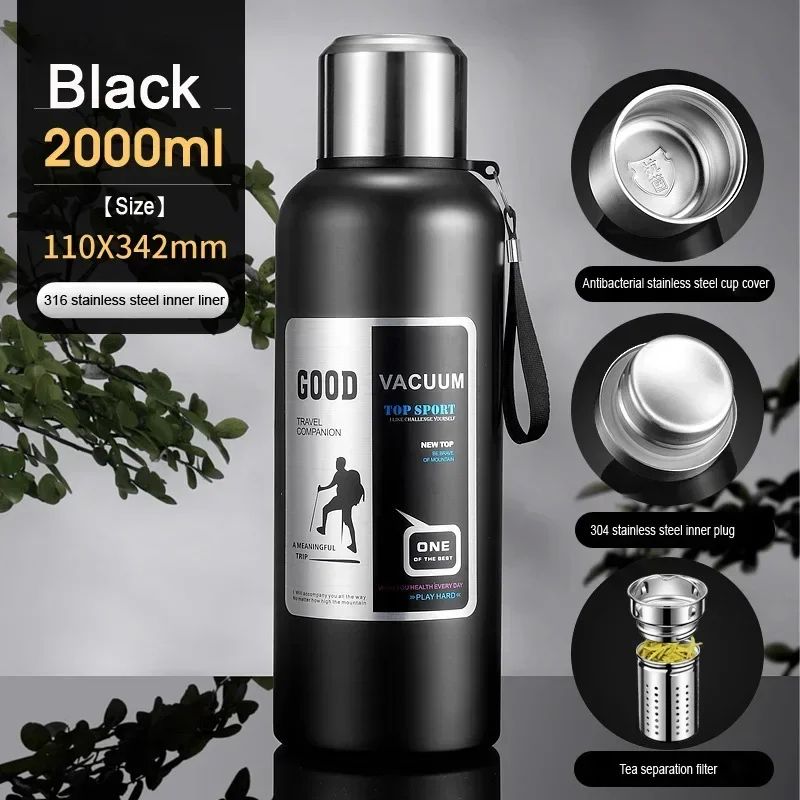 Large Capacity Stainless Steel Insulated Thermos Tumbler Vacuum Thermal Travel Mug For Hot Cold D 10