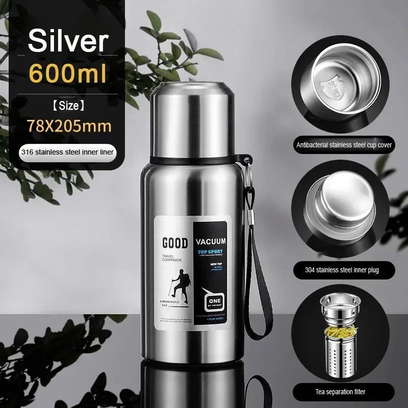 Large Capacity Stainless Steel Insulated Thermos Tumbler Vacuum Thermal Travel Mug For Hot Cold D 11