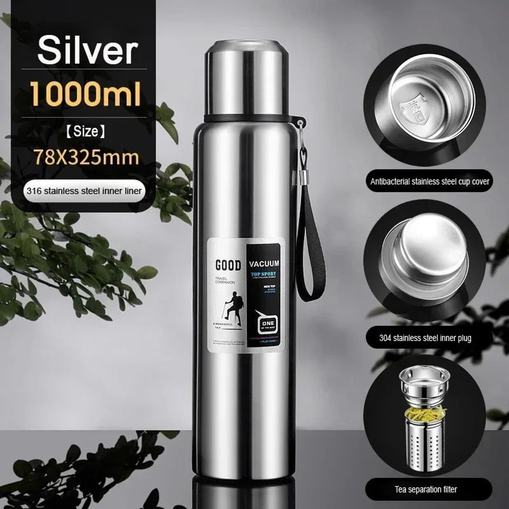 Large Capacity Stainless Steel Insulated Thermos Tumbler Vacuum Thermal Travel Mug For Hot Cold D 13