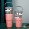 20oz30oz Stainless Steel Thermal Water Bottle With Straw Vacuum Insulated Car Coffee Tumbler Hot 9