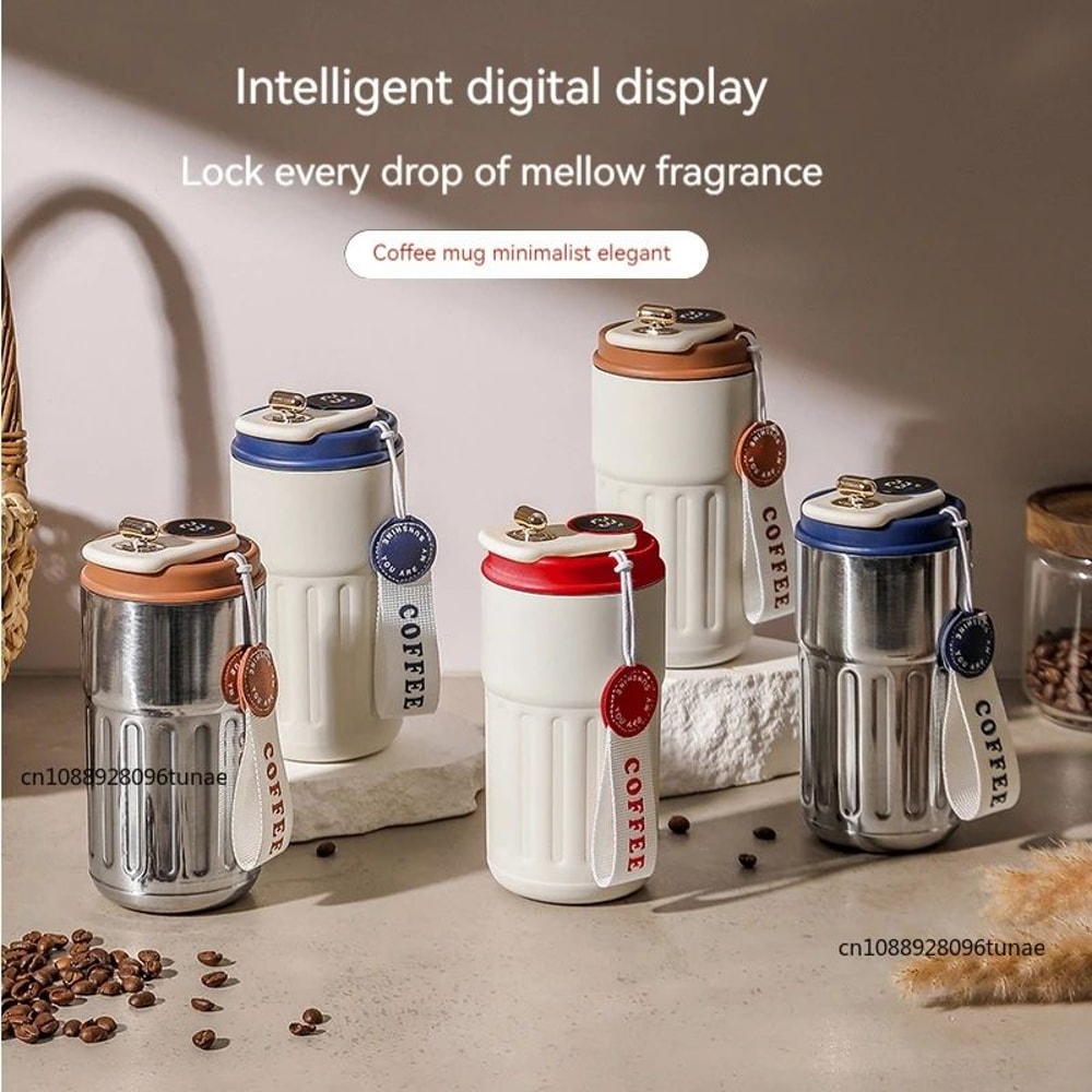 Smart LED Temperature Display Stainless Steel Thermos Cup 316 Vacuum Insulated Travel Coffee Mug 1