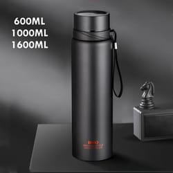 double wall 304 stainless steel vacuum flask with filter – large capacity leakproof sport thermos