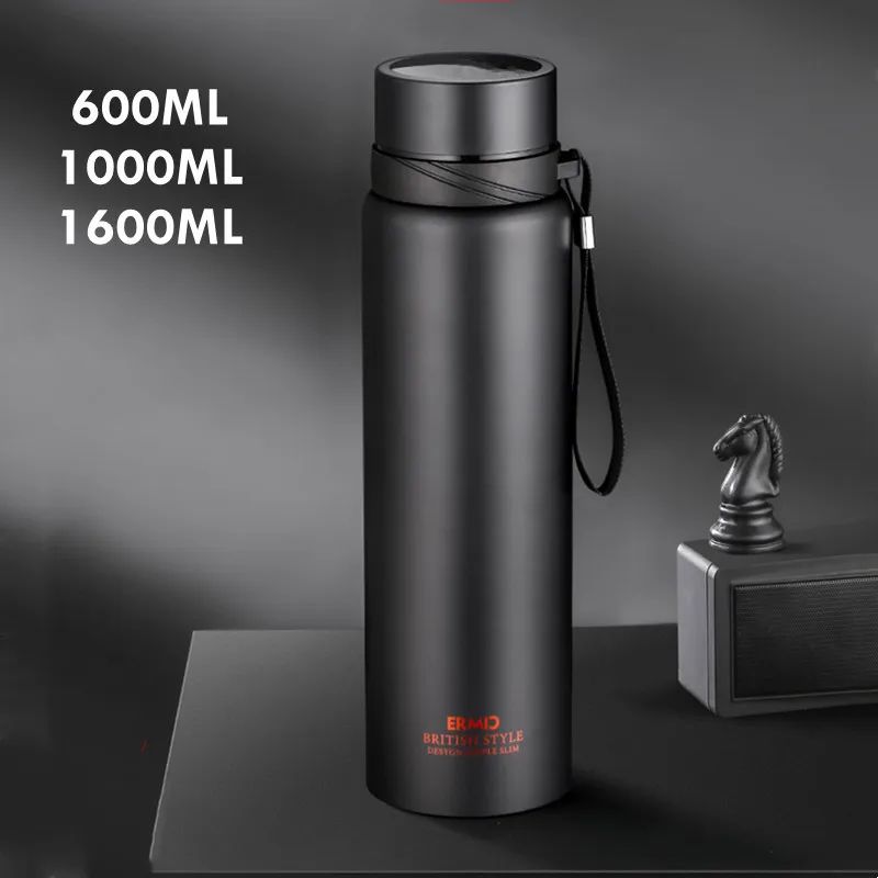 Double Wall 304 Stainless Steel Vacuum Flask With Filter Large Capacity Leakproof Sport Thermos 0