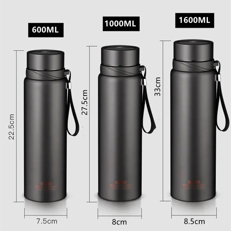 Double Wall 304 Stainless Steel Vacuum Flask With Filter Large Capacity Leakproof Sport Thermos 5