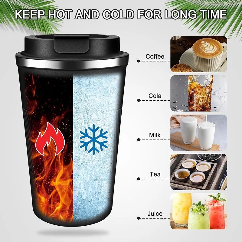 304 Stainless Steel Leakproof Travel Coffee Mug Double Wall Insulated Thermal Bottle 1
