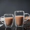 Double Wall Transparent Borosilicate Glass Coffee Cup Insulated Espresso Milk Mug 2