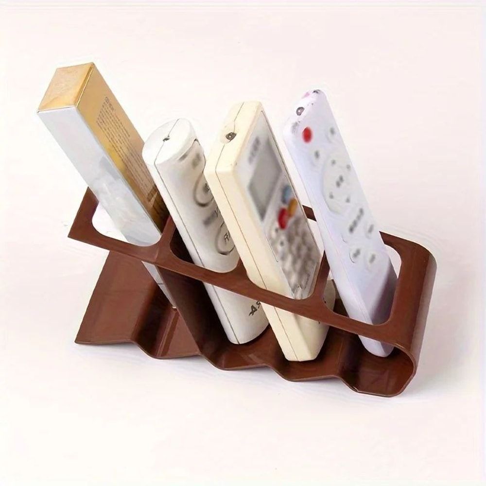 4Slot Remote Control Holder Desk Organizer Space Saving Plastic TV Office Storage Rack 5
